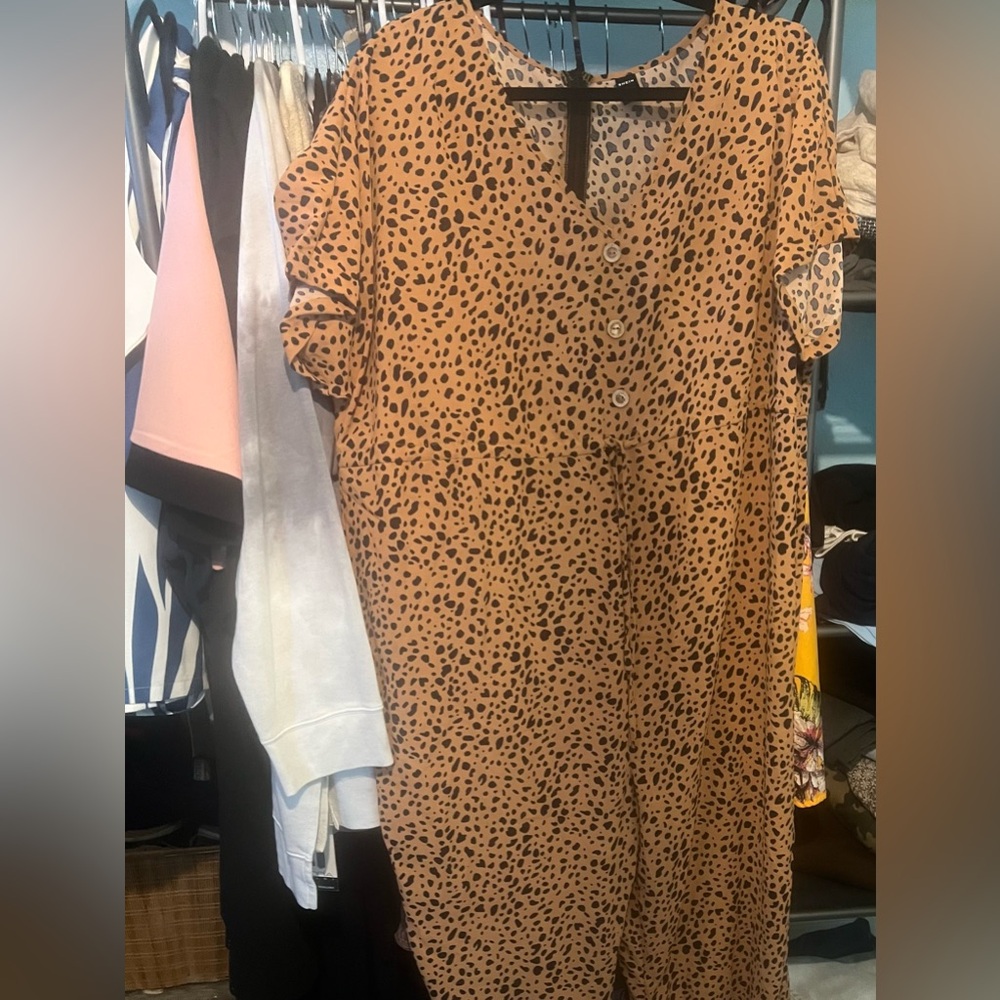 XXL leopard Print Romper